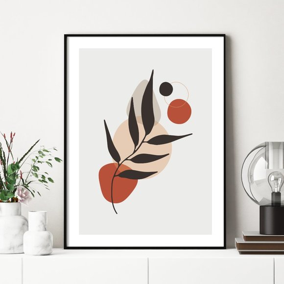 Modern Minimalist Abstract Nature Boho Wall Art Print Home Decor [No Frame] - Picture 2 of 7
